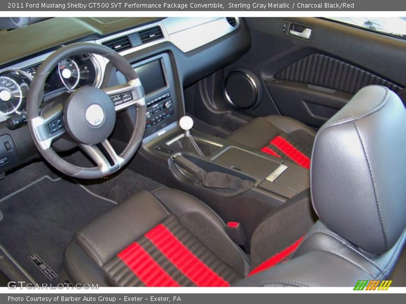 Charcoal Black Red Interior 2011 Mustang Shelby Gt500 Svt
