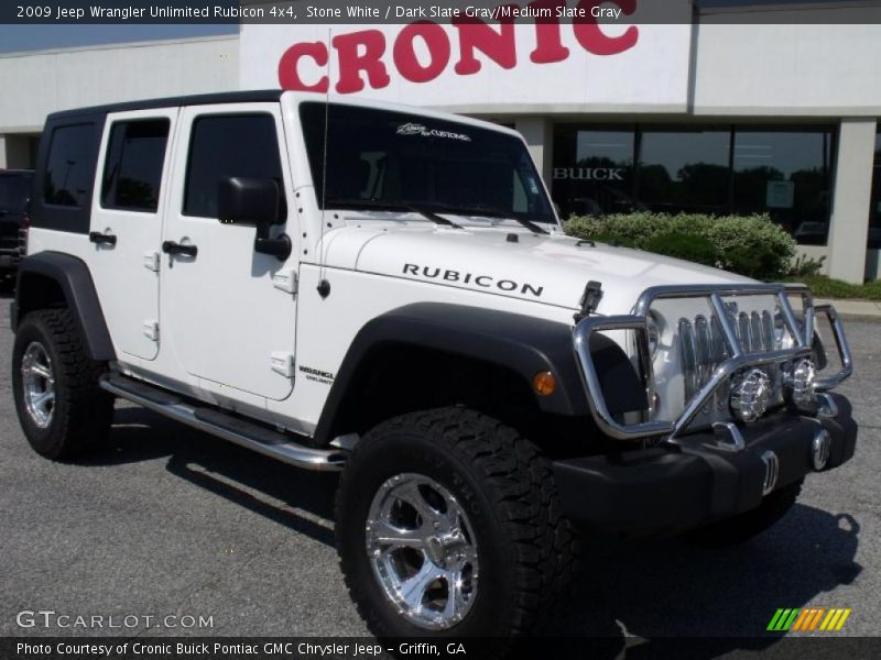 Stone White / Dark Slate Gray/Medium Slate Gray 2009 Jeep Wrangler Unlimited Rubicon 4x4