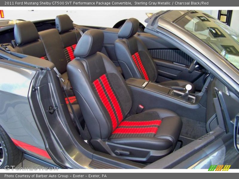  2011 Mustang Shelby GT500 SVT Performance Package Convertible Charcoal Black/Red Interior