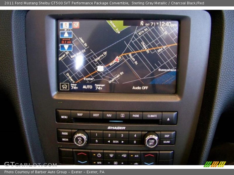 Navigation of 2011 Mustang Shelby GT500 SVT Performance Package Convertible