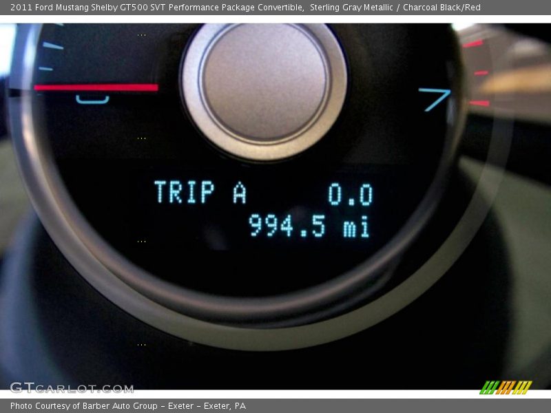 Sterling Gray Metallic / Charcoal Black/Red 2011 Ford Mustang Shelby GT500 SVT Performance Package Convertible