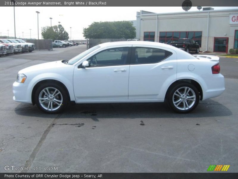 Bright White / Black/Red 2011 Dodge Avenger Mainstreet