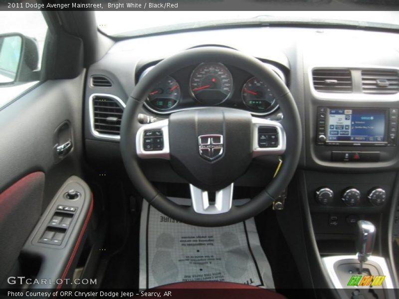 Bright White / Black/Red 2011 Dodge Avenger Mainstreet