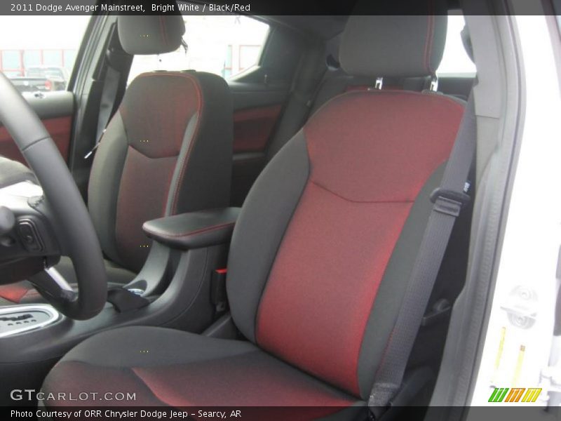 Bright White / Black/Red 2011 Dodge Avenger Mainstreet