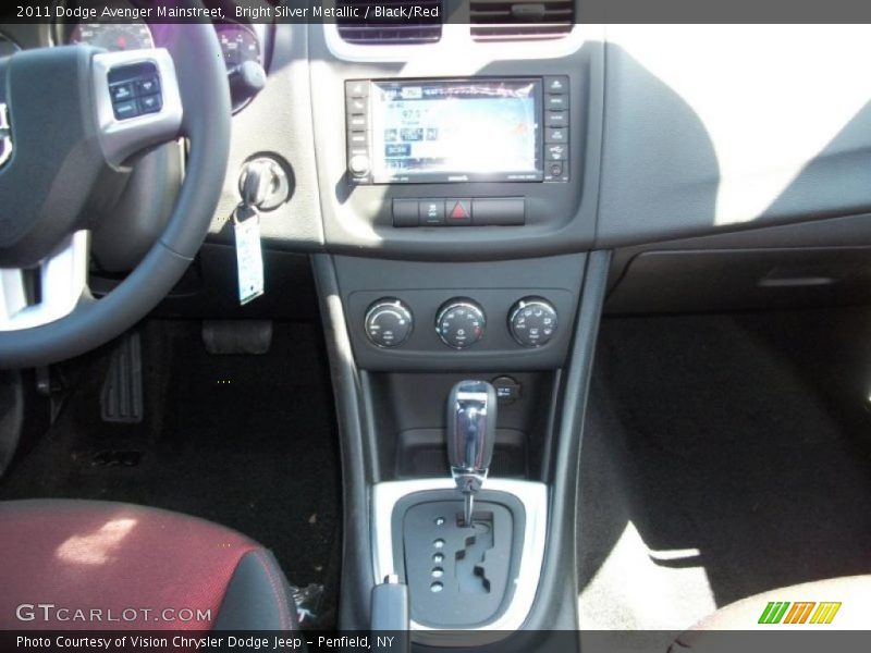 Bright Silver Metallic / Black/Red 2011 Dodge Avenger Mainstreet