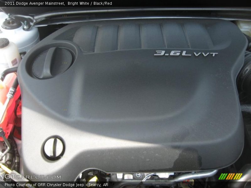 Bright White / Black/Red 2011 Dodge Avenger Mainstreet