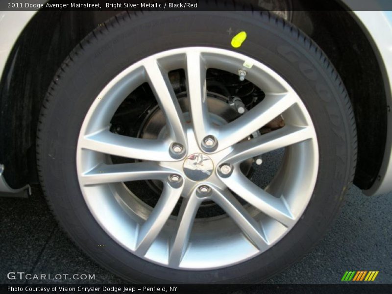 Bright Silver Metallic / Black/Red 2011 Dodge Avenger Mainstreet