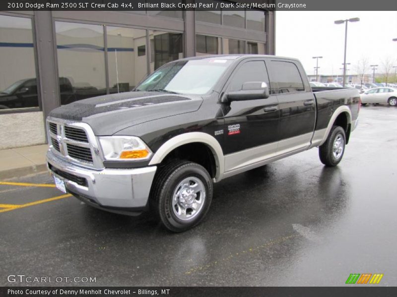 Brilliant Black Crystal Pearl / Dark Slate/Medium Graystone 2010 Dodge Ram 2500 SLT Crew Cab 4x4