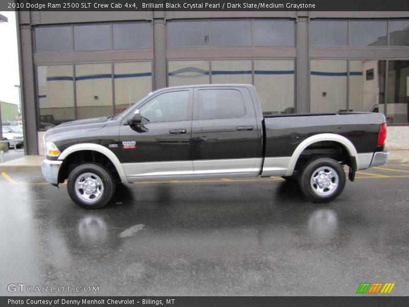Brilliant Black Crystal Pearl / Dark Slate/Medium Graystone 2010 Dodge Ram 2500 SLT Crew Cab 4x4
