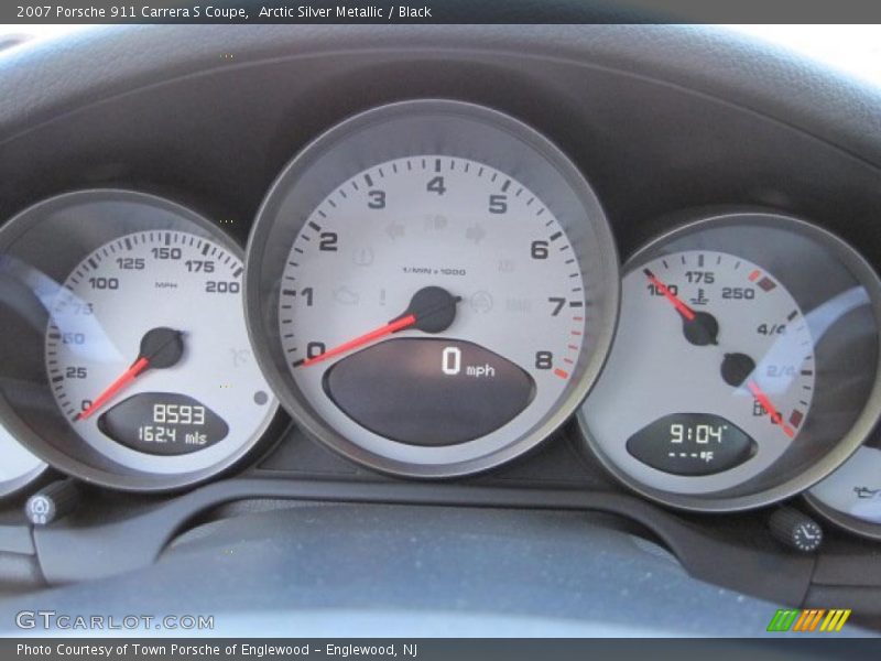 Arctic Silver Metallic / Black 2007 Porsche 911 Carrera S Coupe