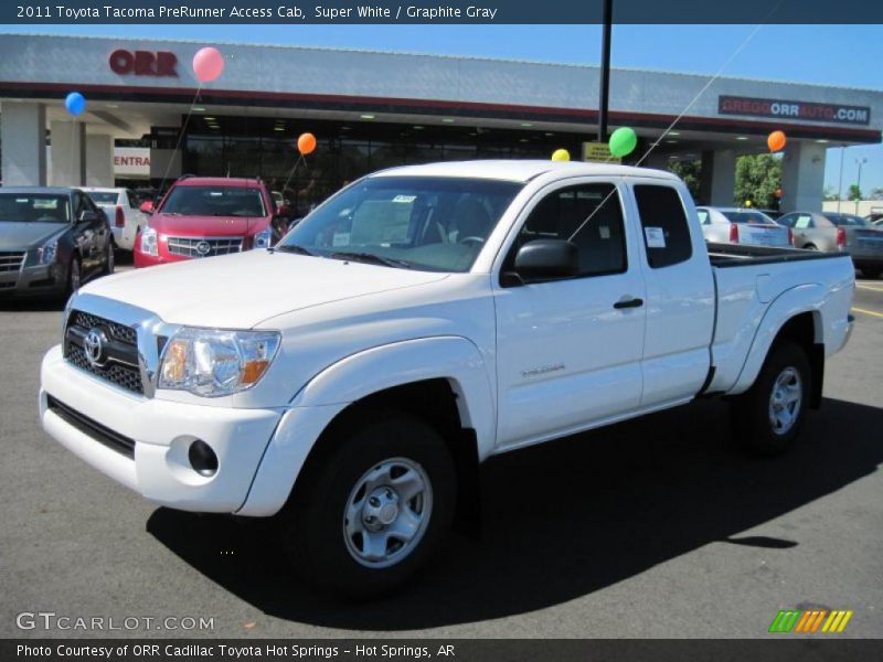 Super White / Graphite Gray 2011 Toyota Tacoma PreRunner Access Cab