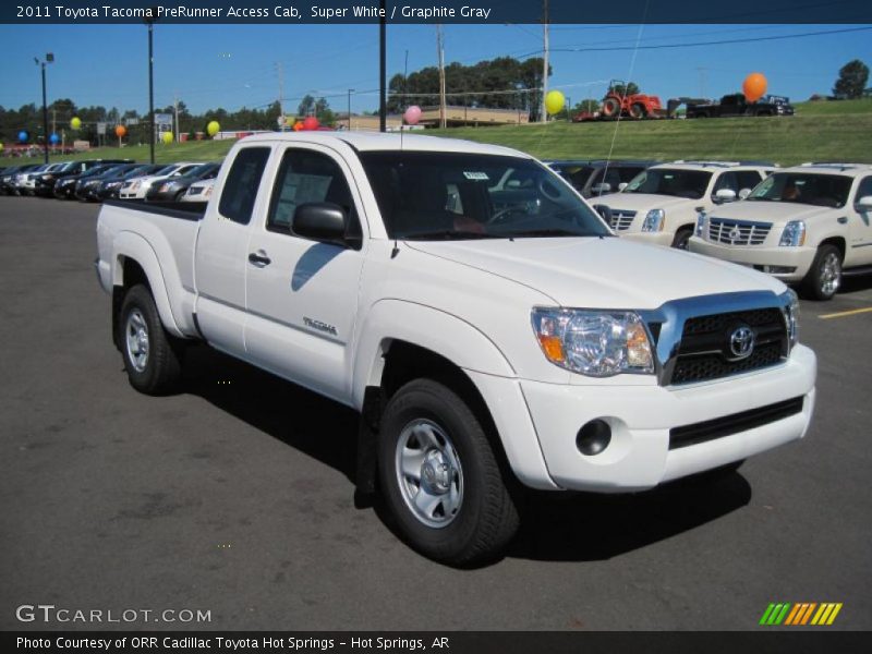 Super White / Graphite Gray 2011 Toyota Tacoma PreRunner Access Cab