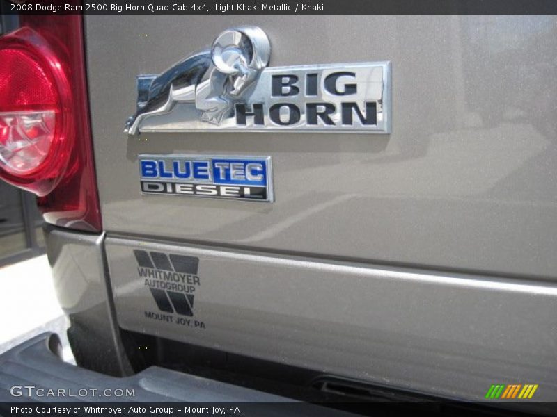 Light Khaki Metallic / Khaki 2008 Dodge Ram 2500 Big Horn Quad Cab 4x4