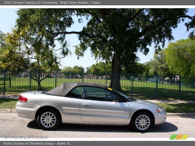 Bright Silver Metallic / Taupe 2003 Chrysler Sebring LXi Convertible
