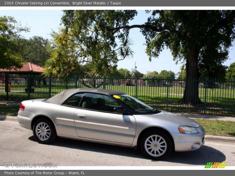 Bright Silver Metallic / Taupe 2003 Chrysler Sebring LXi Convertible