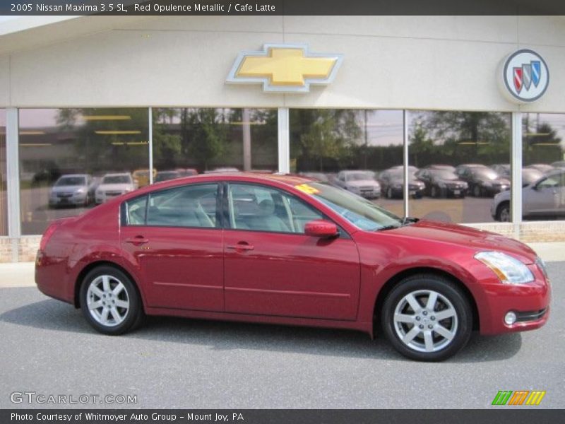 Red Opulence Metallic / Cafe Latte 2005 Nissan Maxima 3.5 SL