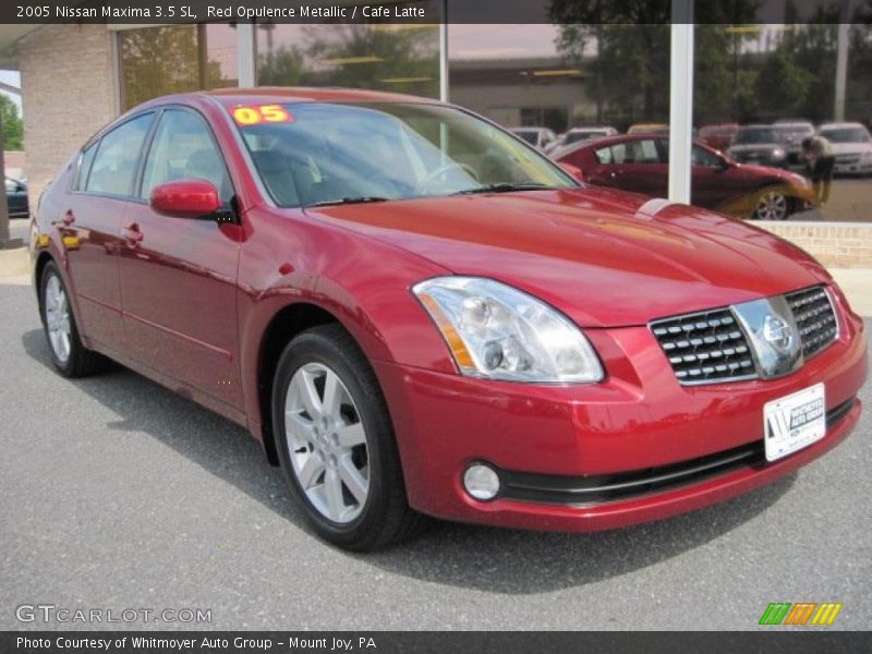 Red Opulence Metallic / Cafe Latte 2005 Nissan Maxima 3.5 SL