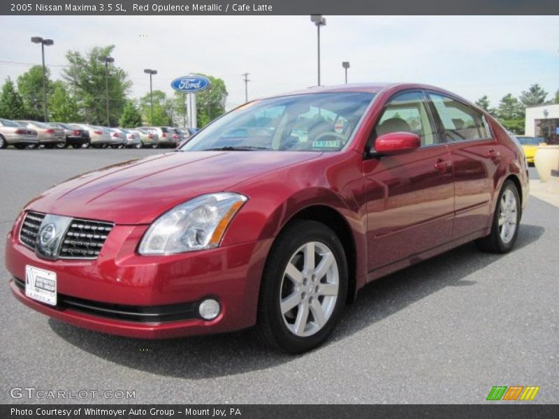 Red Opulence Metallic / Cafe Latte 2005 Nissan Maxima 3.5 SL