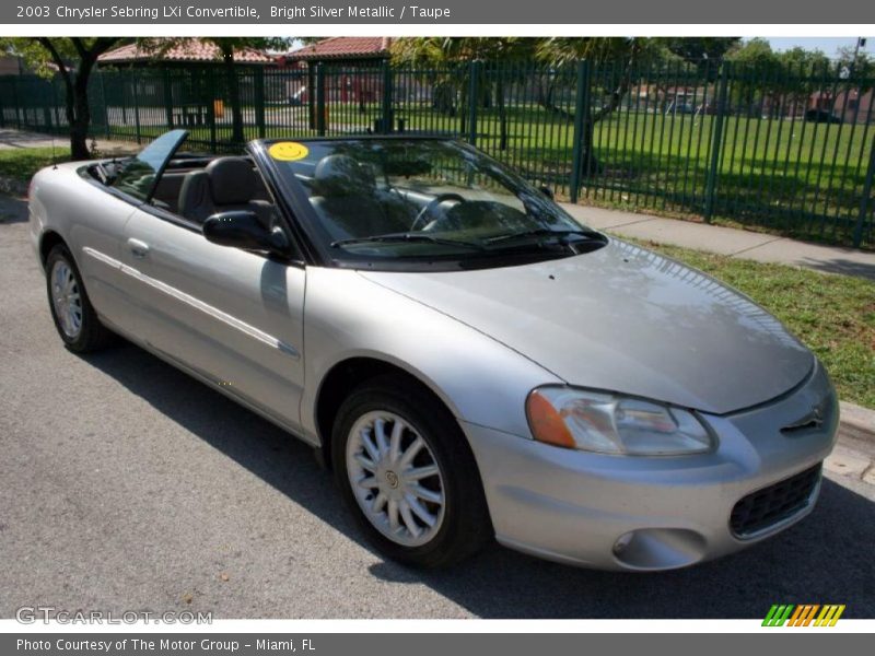 Bright Silver Metallic / Taupe 2003 Chrysler Sebring LXi Convertible