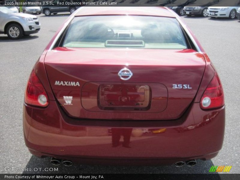 Red Opulence Metallic / Cafe Latte 2005 Nissan Maxima 3.5 SL