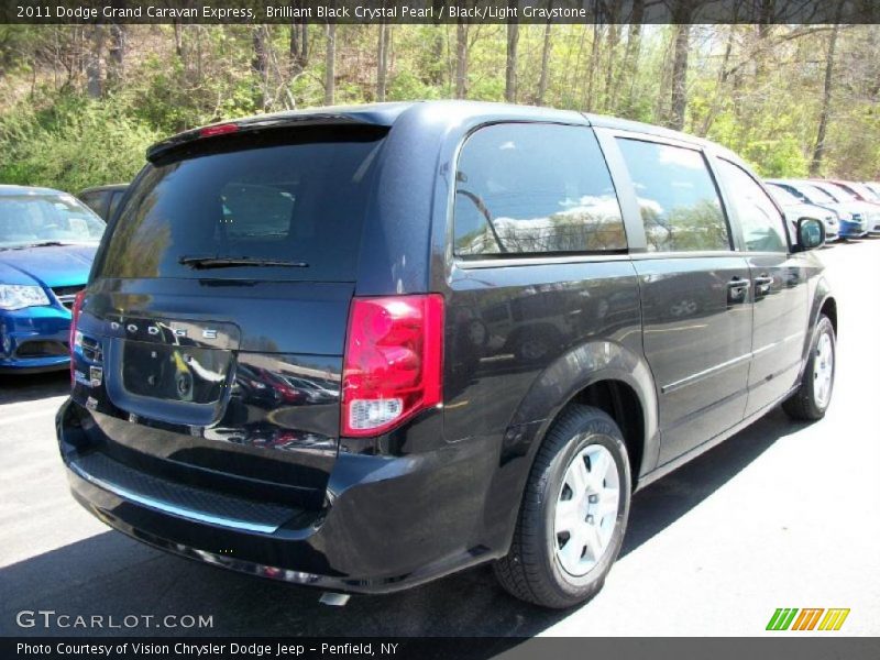 Brilliant Black Crystal Pearl / Black/Light Graystone 2011 Dodge Grand Caravan Express