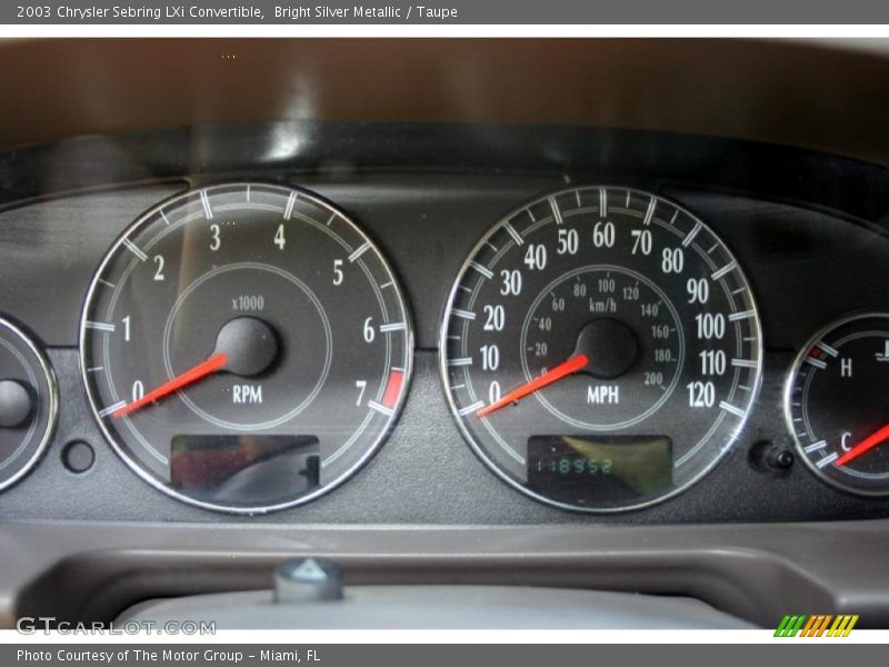 Bright Silver Metallic / Taupe 2003 Chrysler Sebring LXi Convertible