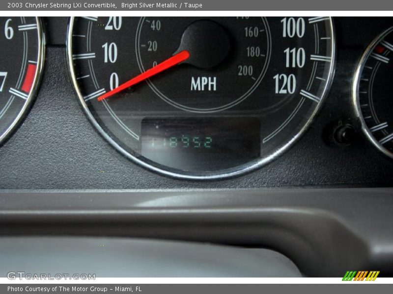 Bright Silver Metallic / Taupe 2003 Chrysler Sebring LXi Convertible
