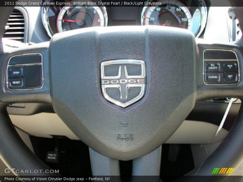 Brilliant Black Crystal Pearl / Black/Light Graystone 2011 Dodge Grand Caravan Express