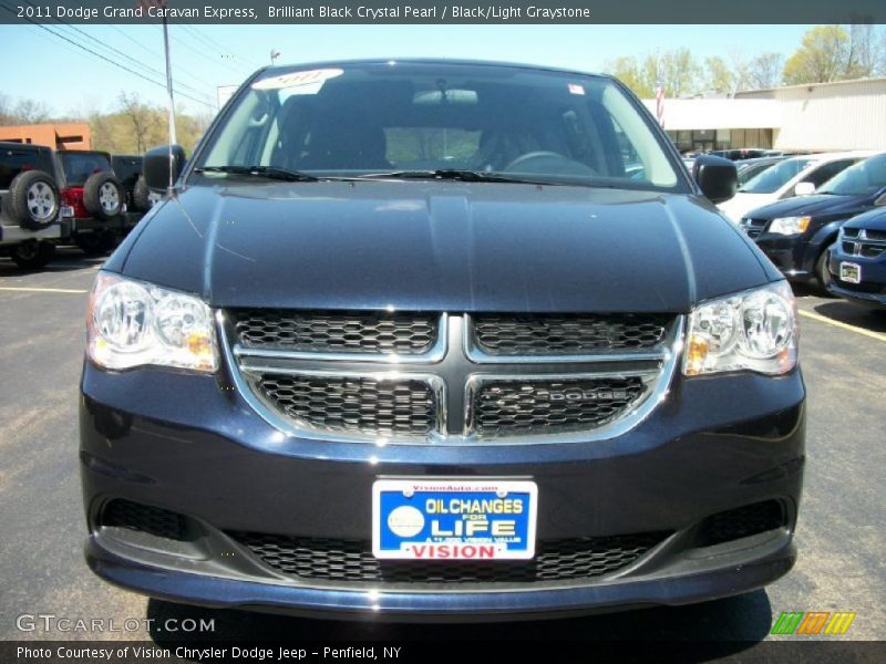 Brilliant Black Crystal Pearl / Black/Light Graystone 2011 Dodge Grand Caravan Express