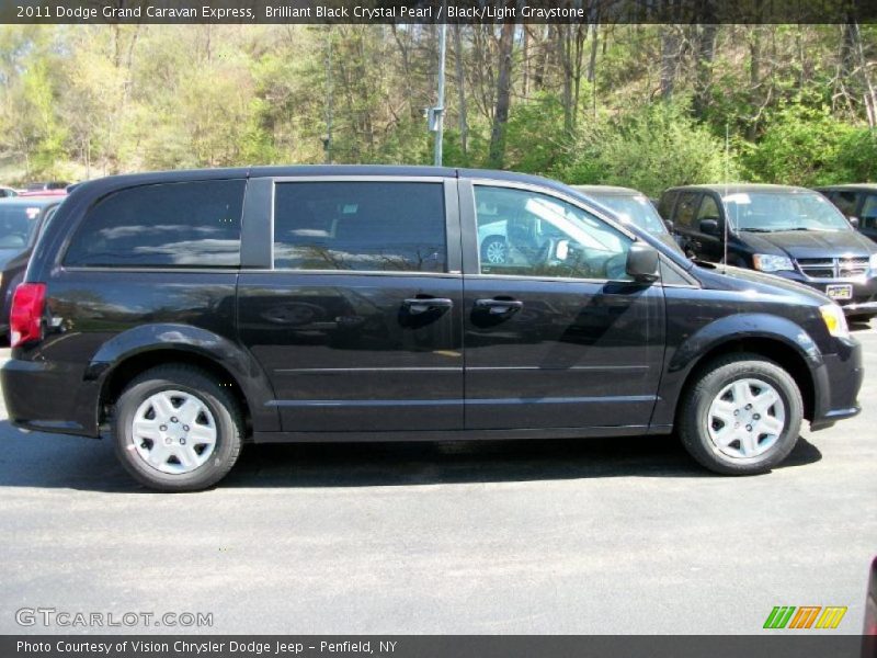 Brilliant Black Crystal Pearl / Black/Light Graystone 2011 Dodge Grand Caravan Express