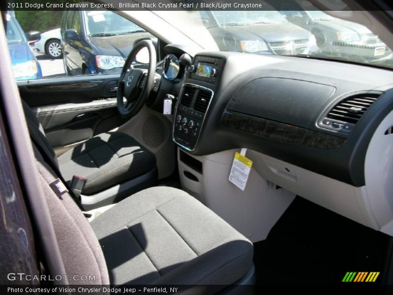 Brilliant Black Crystal Pearl / Black/Light Graystone 2011 Dodge Grand Caravan Express