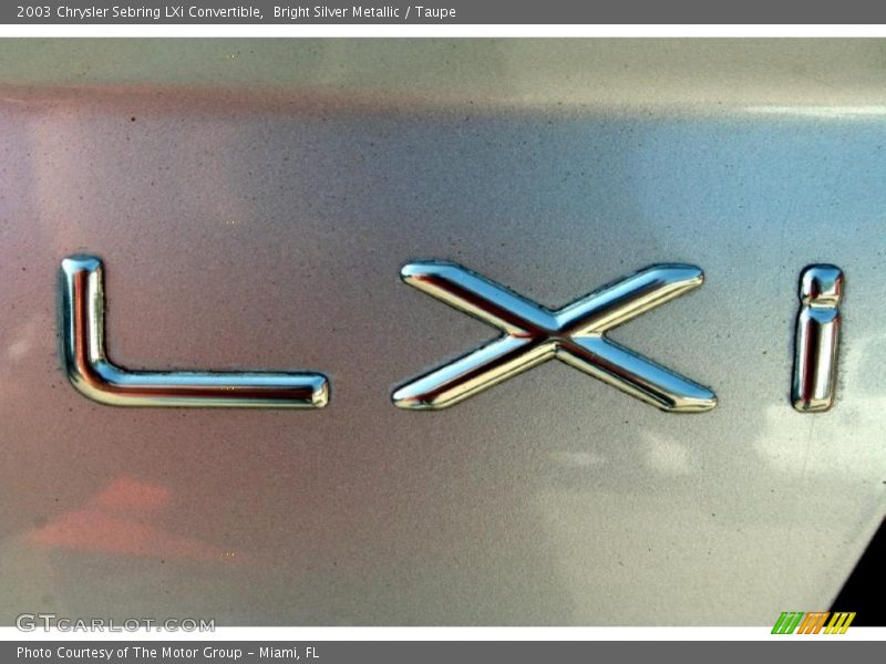 Bright Silver Metallic / Taupe 2003 Chrysler Sebring LXi Convertible