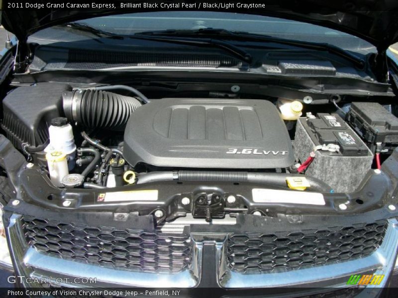 Brilliant Black Crystal Pearl / Black/Light Graystone 2011 Dodge Grand Caravan Express