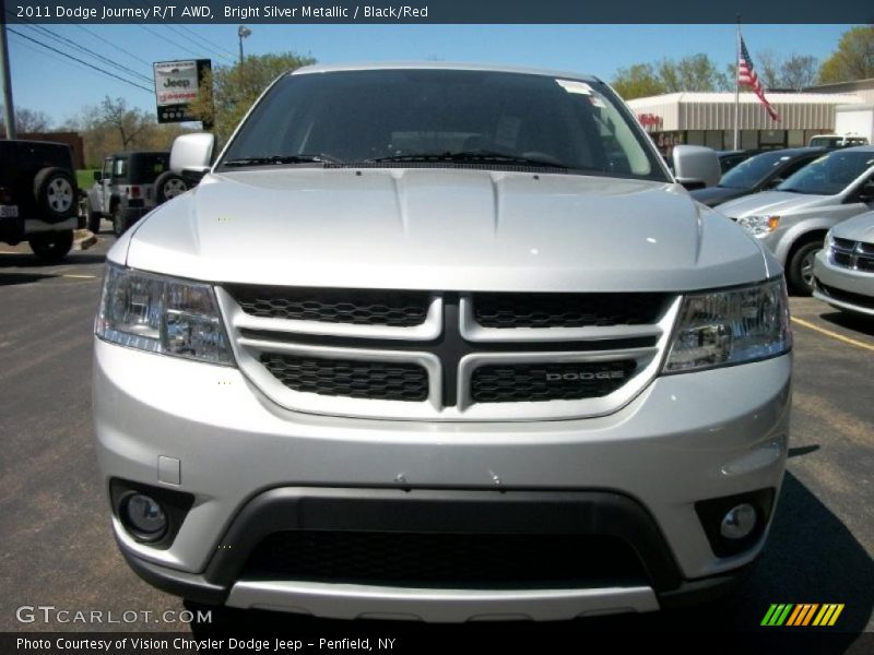 Bright Silver Metallic / Black/Red 2011 Dodge Journey R/T AWD