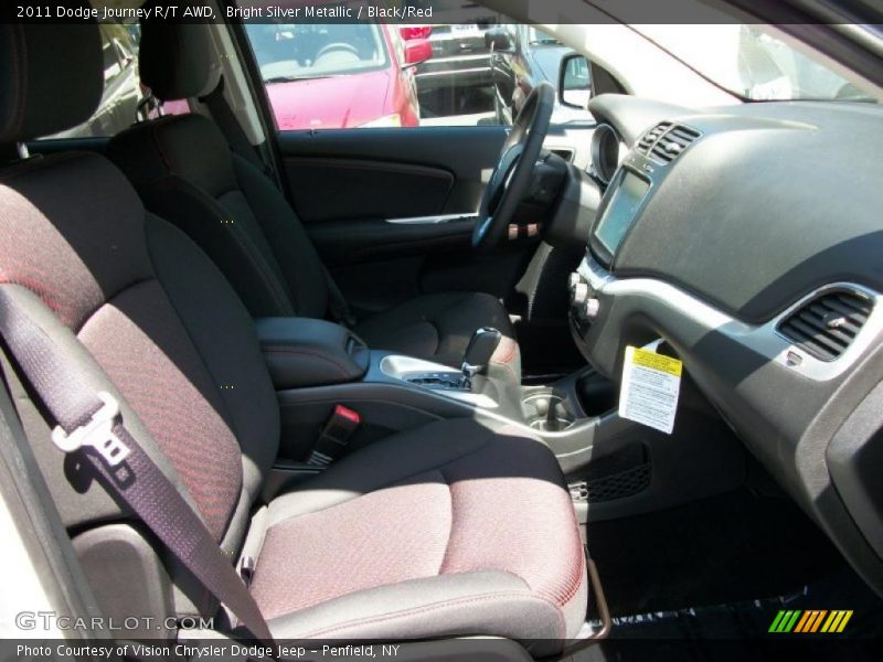 Bright Silver Metallic / Black/Red 2011 Dodge Journey R/T AWD