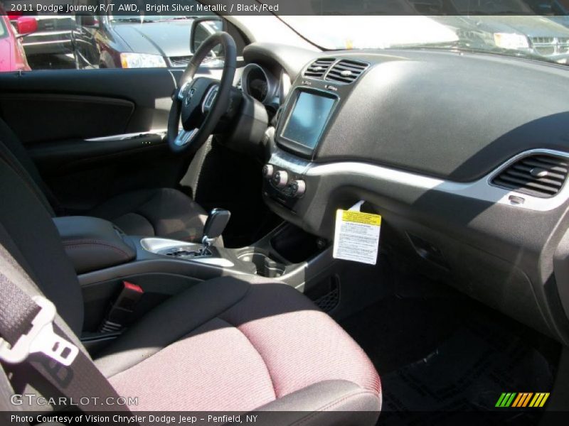 Bright Silver Metallic / Black/Red 2011 Dodge Journey R/T AWD
