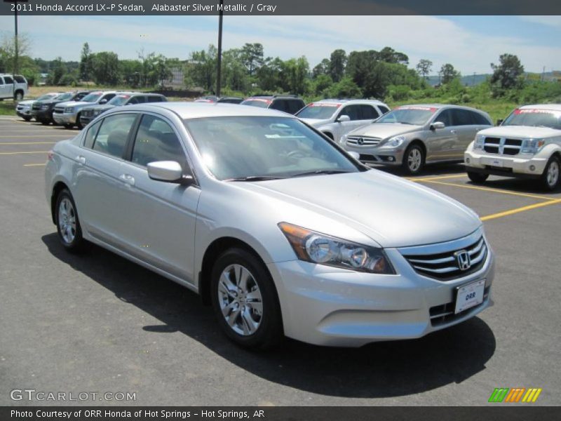 Alabaster Silver Metallic / Gray 2011 Honda Accord LX-P Sedan