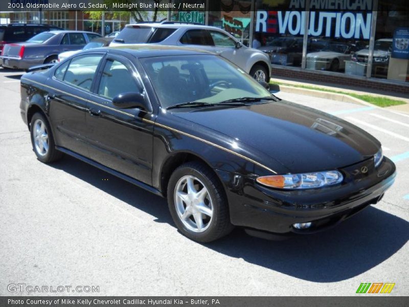 Midnight Blue Metallic / Neutral 2001 Oldsmobile Alero GL Sedan