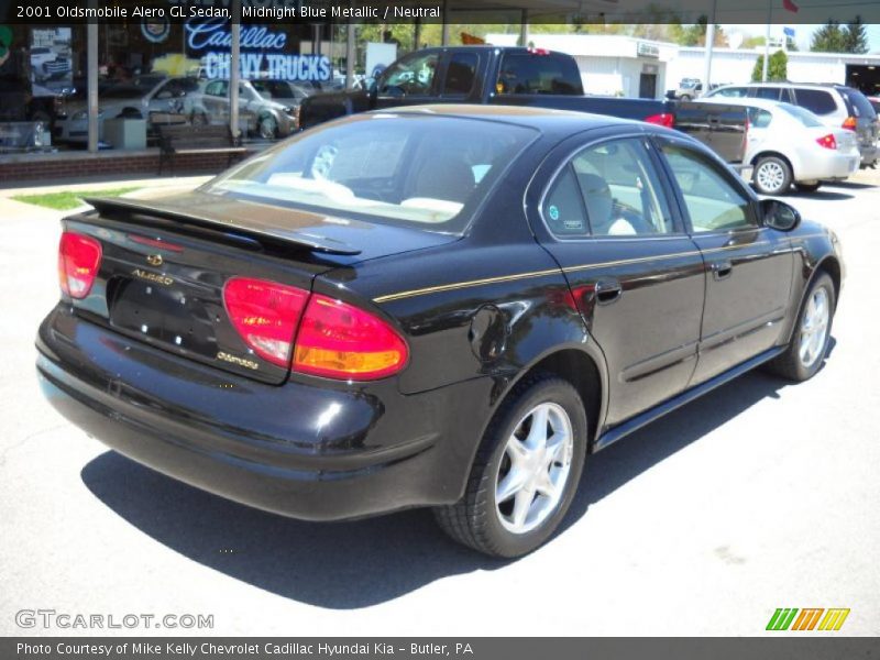 Midnight Blue Metallic / Neutral 2001 Oldsmobile Alero GL Sedan