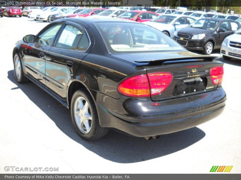 Midnight Blue Metallic / Neutral 2001 Oldsmobile Alero GL Sedan