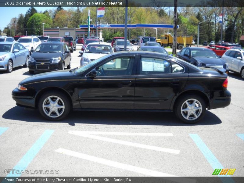 Midnight Blue Metallic / Neutral 2001 Oldsmobile Alero GL Sedan