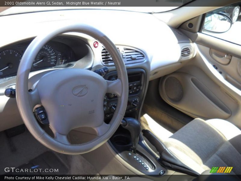 Midnight Blue Metallic / Neutral 2001 Oldsmobile Alero GL Sedan
