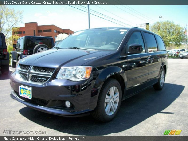 Blackberry Pearl / Black/Light Graystone 2011 Dodge Grand Caravan Crew