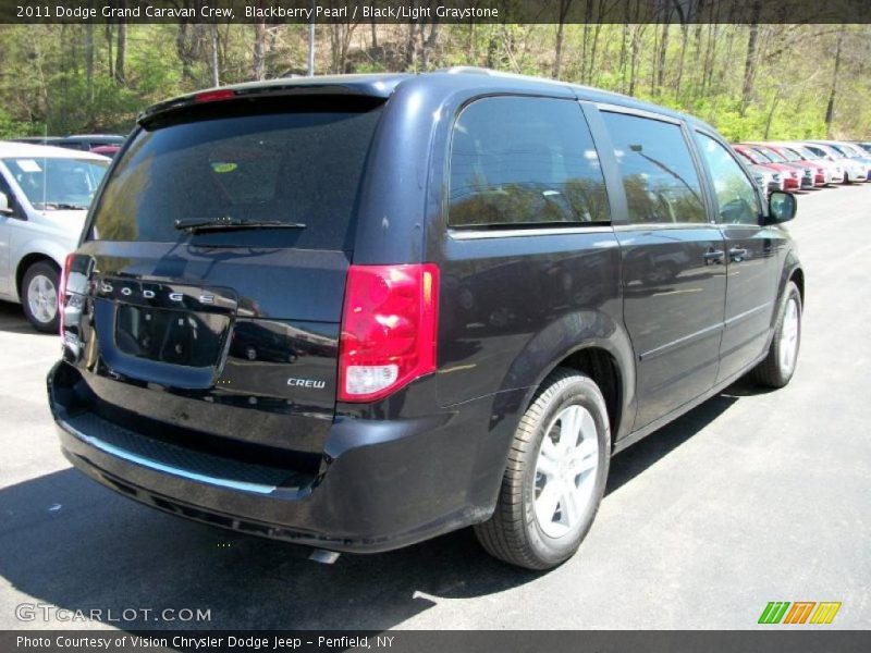 Blackberry Pearl / Black/Light Graystone 2011 Dodge Grand Caravan Crew