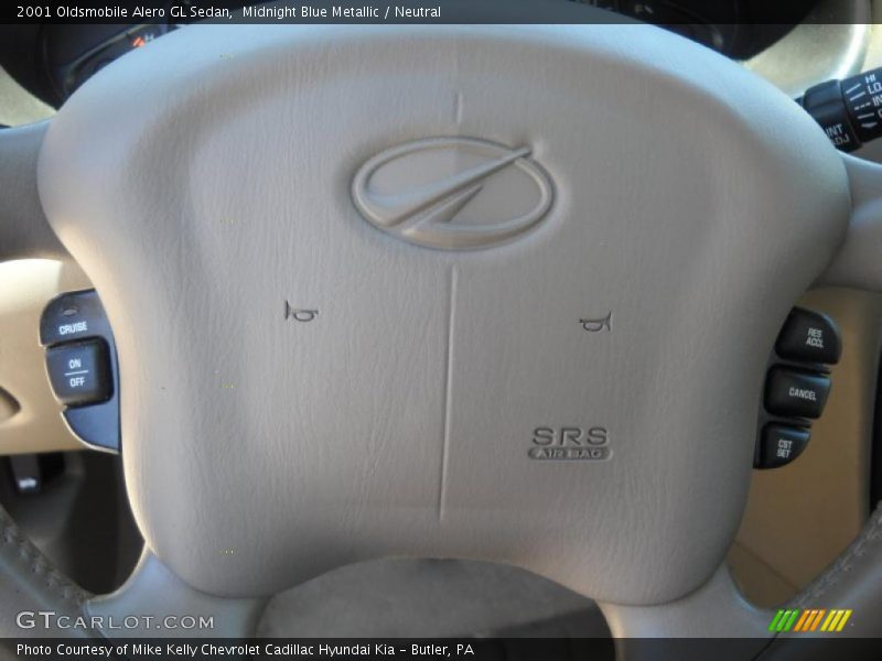 Midnight Blue Metallic / Neutral 2001 Oldsmobile Alero GL Sedan
