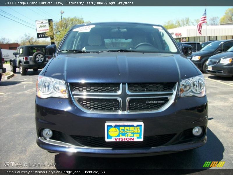 Blackberry Pearl / Black/Light Graystone 2011 Dodge Grand Caravan Crew