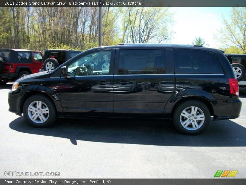 Blackberry Pearl / Black/Light Graystone 2011 Dodge Grand Caravan Crew