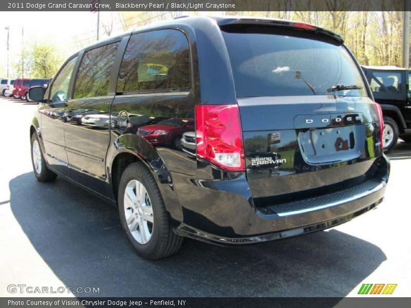 Blackberry Pearl / Black/Light Graystone 2011 Dodge Grand Caravan Crew