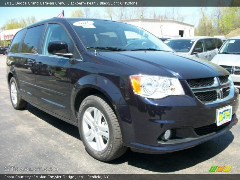 Blackberry Pearl / Black/Light Graystone 2011 Dodge Grand Caravan Crew