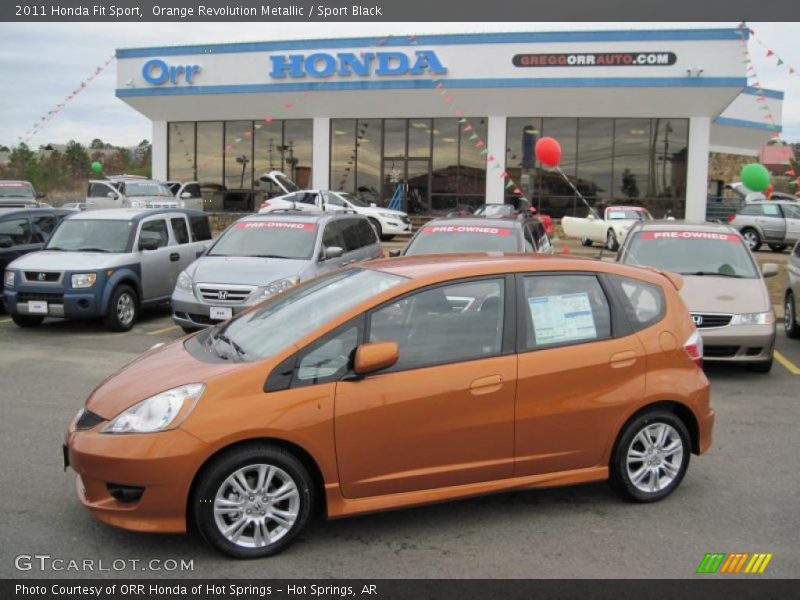 Orange Revolution Metallic / Sport Black 2011 Honda Fit Sport